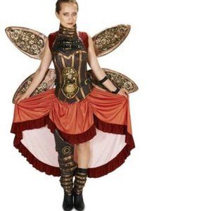 Womens Deluxe 10 Pc Steampunk Halloween Costume- M
